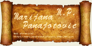 Marijana Panajotović vizit kartica